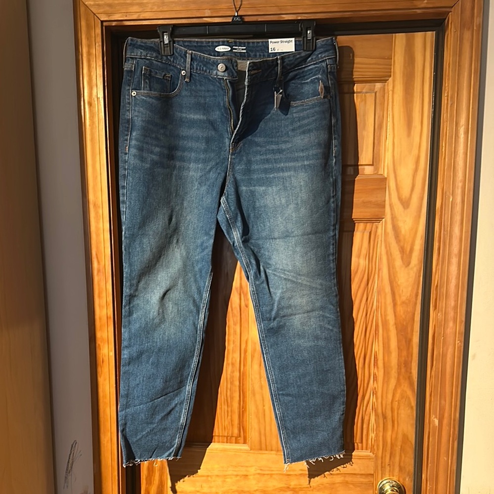 Old Navy Blue Straight Leg Jeans Classic Style